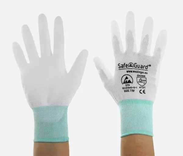 Safeguard DSWL4076, ESD Handschuh, Beschichtete Handflächen (Weiß), image 4