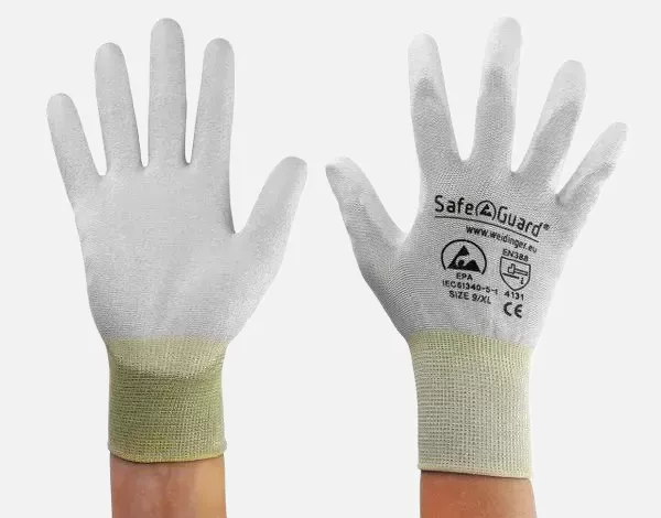 Safeguard DSWL39, ESD Glove, Coated Palm (Grey), image 6, gallery thumbnail