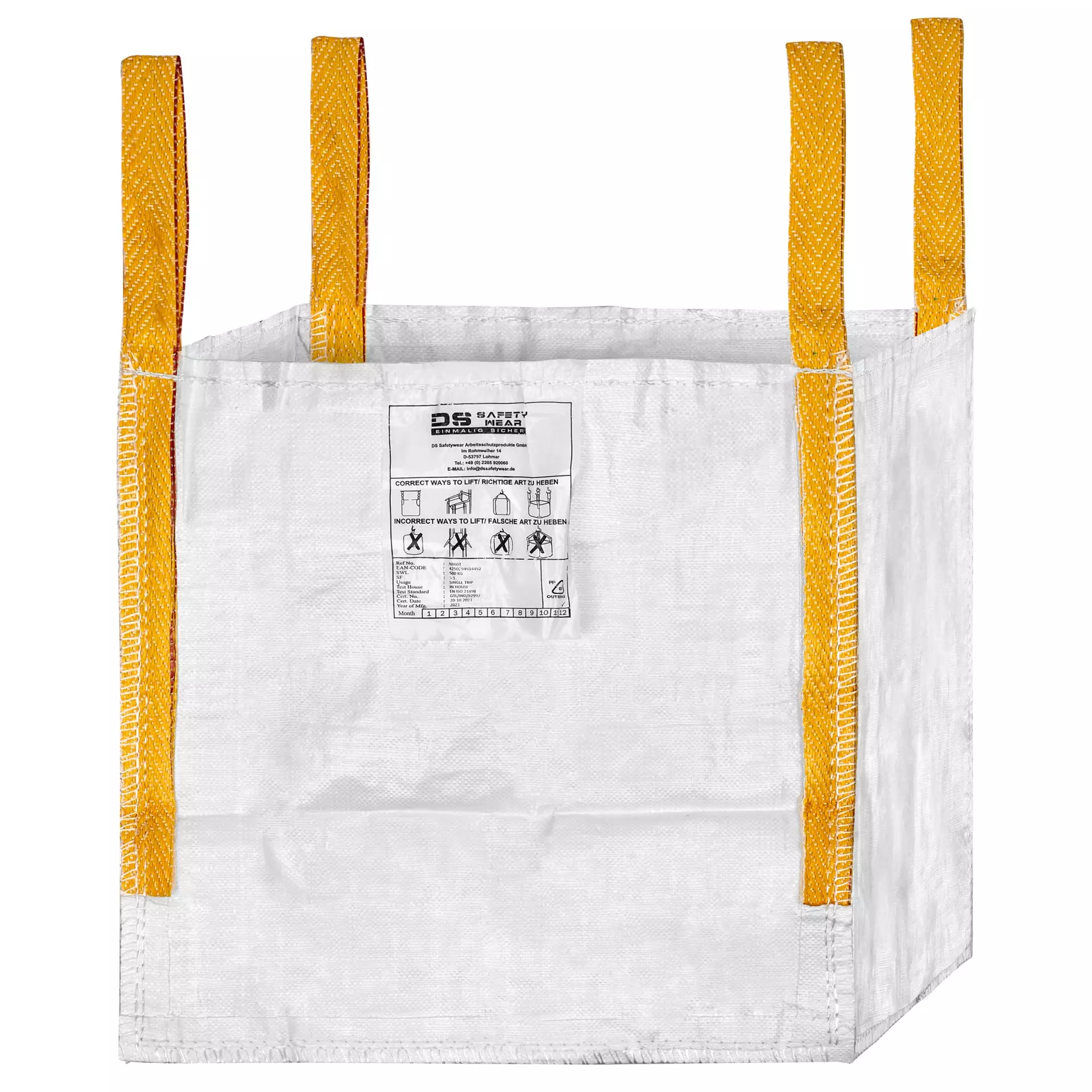 DS Safety BB60T, Prosafe® Big Bag 60X60X60cm, Unbeschich, Ohne Warndruck, image 1