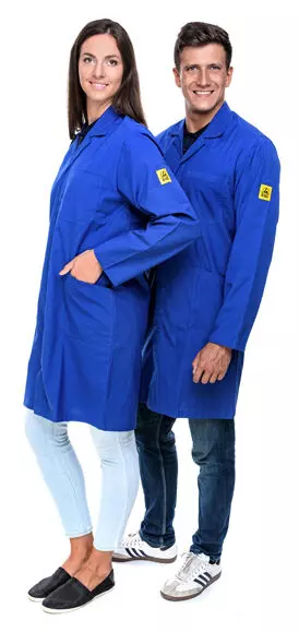 Safeguard DSWL41104-L, Eco Line ESD Work Coat, Dark Blue, Size L