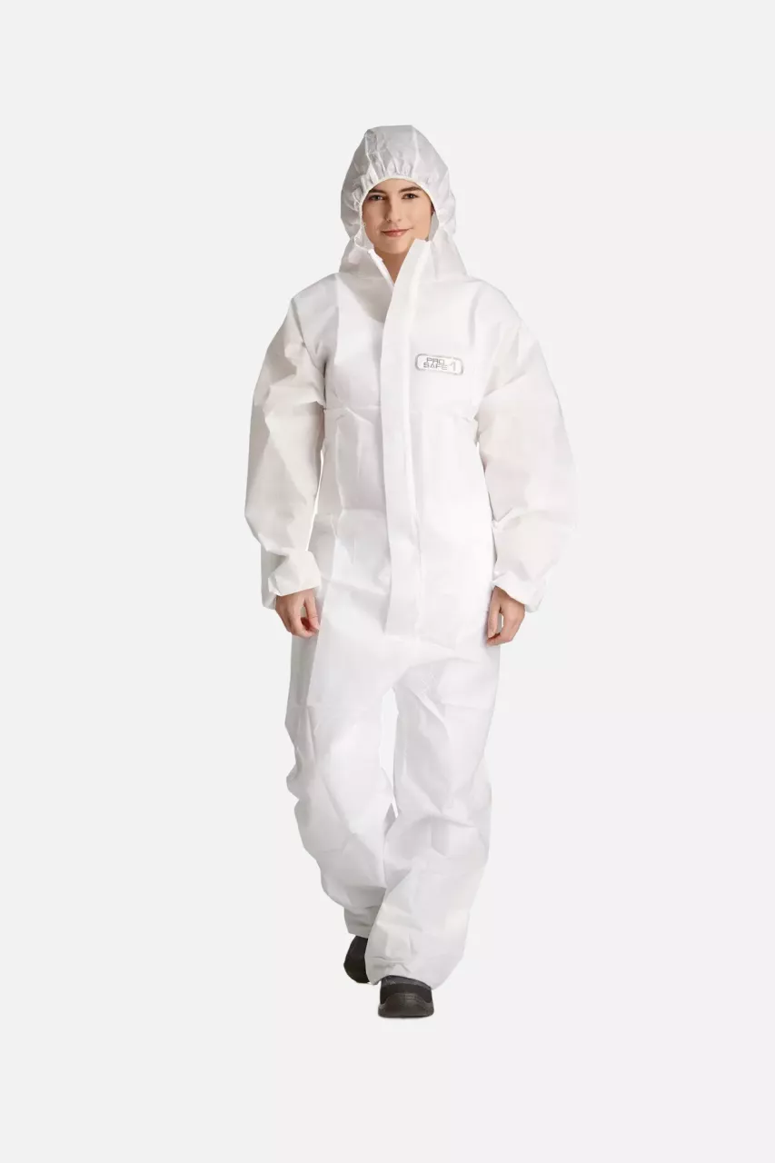 DS Safety PS1, Prosafe® 1 Coverall with Hood, Elasticated Cuffs, Ankles and Waist, image 1, gallery thumbnail