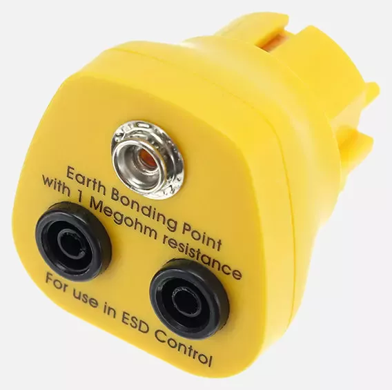 Safeguard DSWL32124, ESD Earth Bonding Plug, 1x10 mm Stud, Yellow, image 1