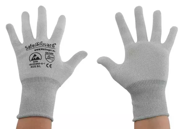 Safeguard DSWL3743, ESD Glove, Uncoated (Grey), image 5, gallery thumbnail