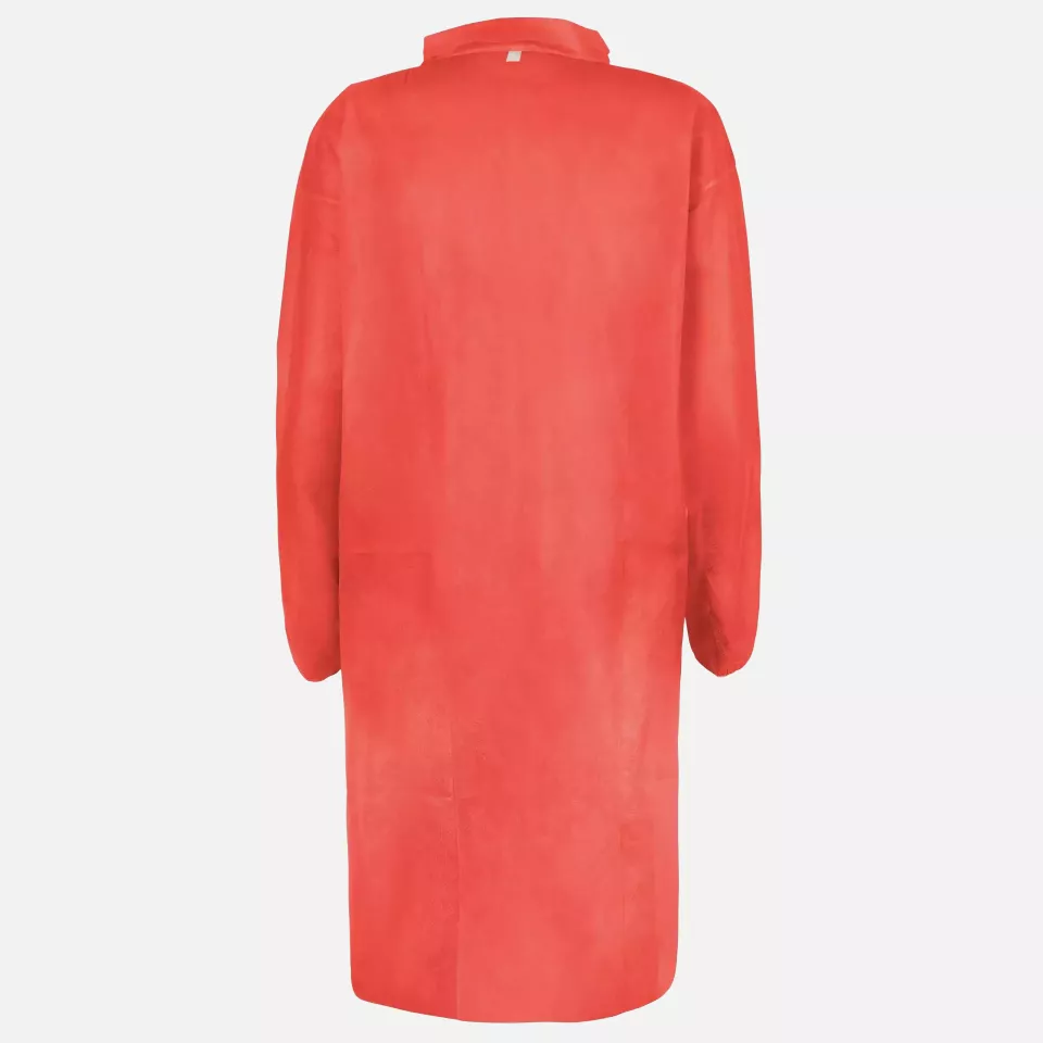 DS Safety PPKIR, Prosafe® PP Lab Coat, 28 g/m², 4 Press Studs, Collar, image 2, gallery thumbnail