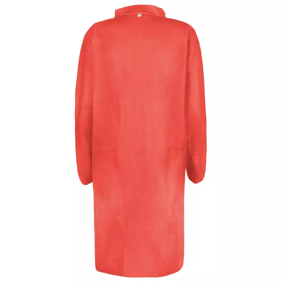 DS Safety PPKIR, Prosafe® PP Lab Coat, 28 g/m², 4 Snap Buttons, Collar, image 2, gallery thumbnail