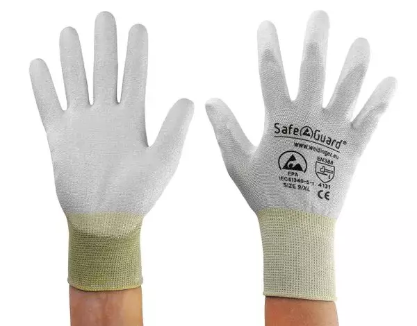 Safeguard DSWL39, ESD Glove, Coated Palms (Grey), image 6, gallery thumbnail