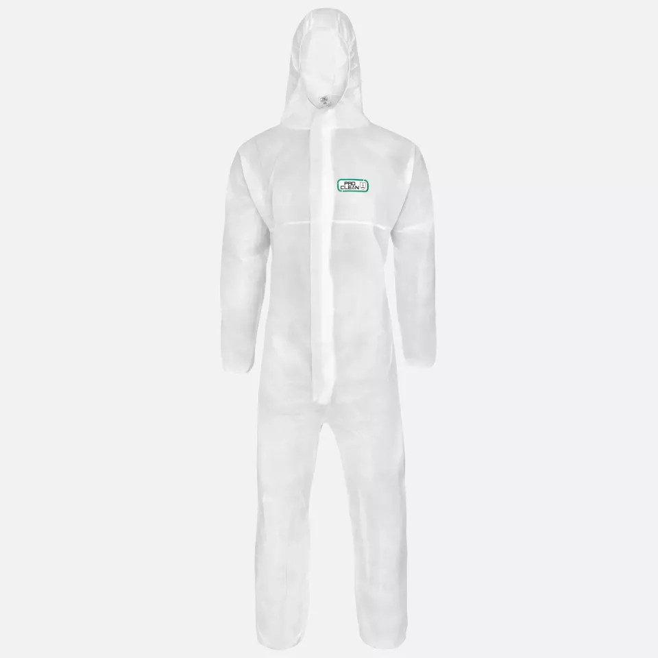 DS Safety PC, Prosafe® ProClean Coverall with Hood, Elasticated Cuffs, Ankles and Waist, image 2, gallery thumbnail