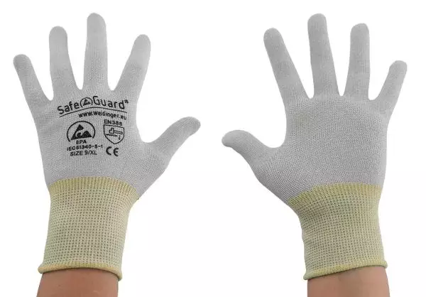 Safeguard DSWL3743, ESD Glove, Uncoated (Grey), image 6, gallery thumbnail