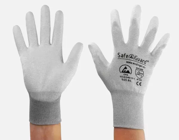 Safeguard DSWL39, ESD Glove, Coated Palm (Grey), image 5, gallery thumbnail