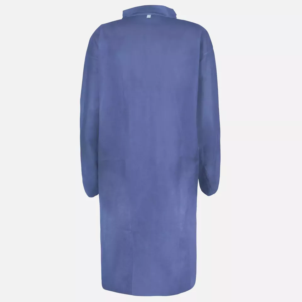 DS Safety PPKIB, Prosafe® PP Lab Coat, 28 g/m², 4 Press Studs, Collar, image 2, gallery thumbnail