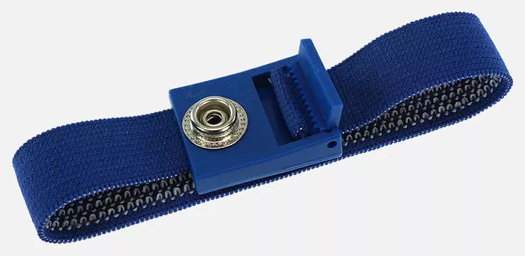 Safeguard DSWL19686, ESD Wrist Strap PRO, Dark Blue, 10 mm Snap, image 1
