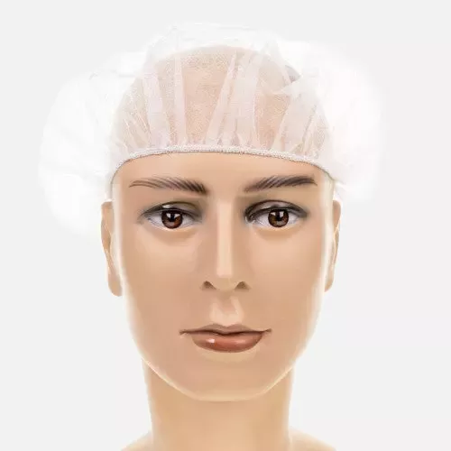 DS Safety BHW54, Prosafe® Mob Cap PP Non-Woven, Latex-Free, 54cm Ø White, image 1
