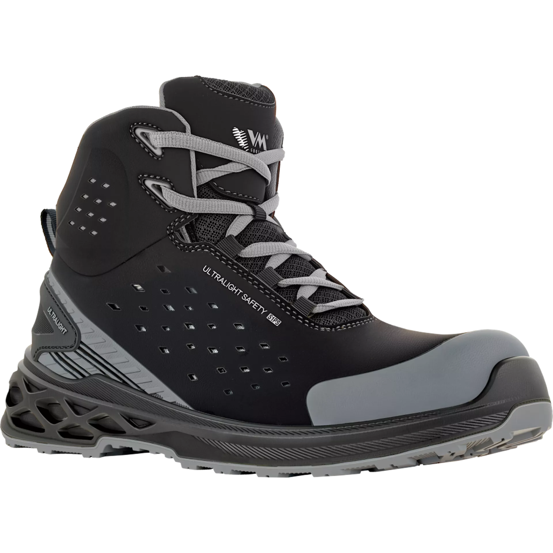 VM Footwear 3660-S1PSESD, BERLIN Sicherheitsstiefel S1P ESD, Schwarz