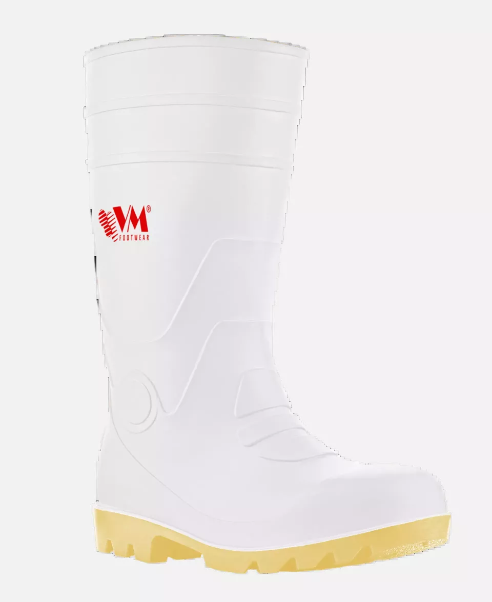VM Footwear 1003-O4, NAGANO Occupational Rubber Boots, O4, White/Yellow, image 1, gallery thumbnail