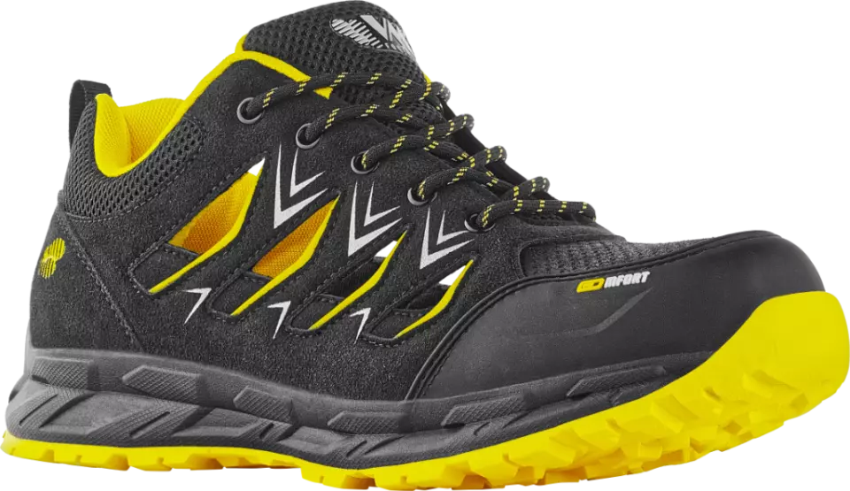 VM Footwear 4795-S1P, TENERIFE Safety Low Shoes, S1P, Black/Yellow, image 1, gallery thumbnail