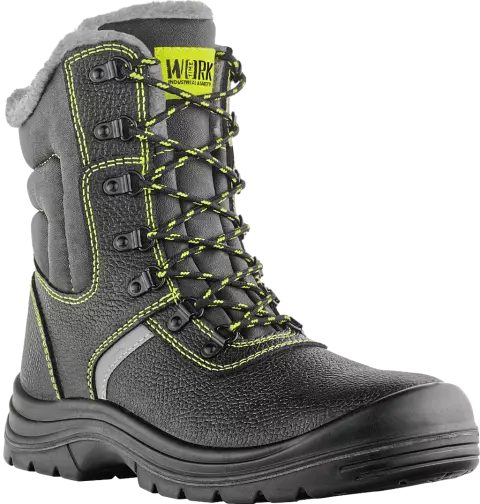 3290-S3W, VM Footwear FALUN Sicherheitsstiefel, S3, Schwarz/Lime