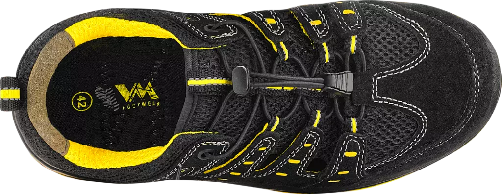 VM Footwear 2115-S1ESD, MEMPHIS Safety Sandals, S1, Black/Yellow, image 4