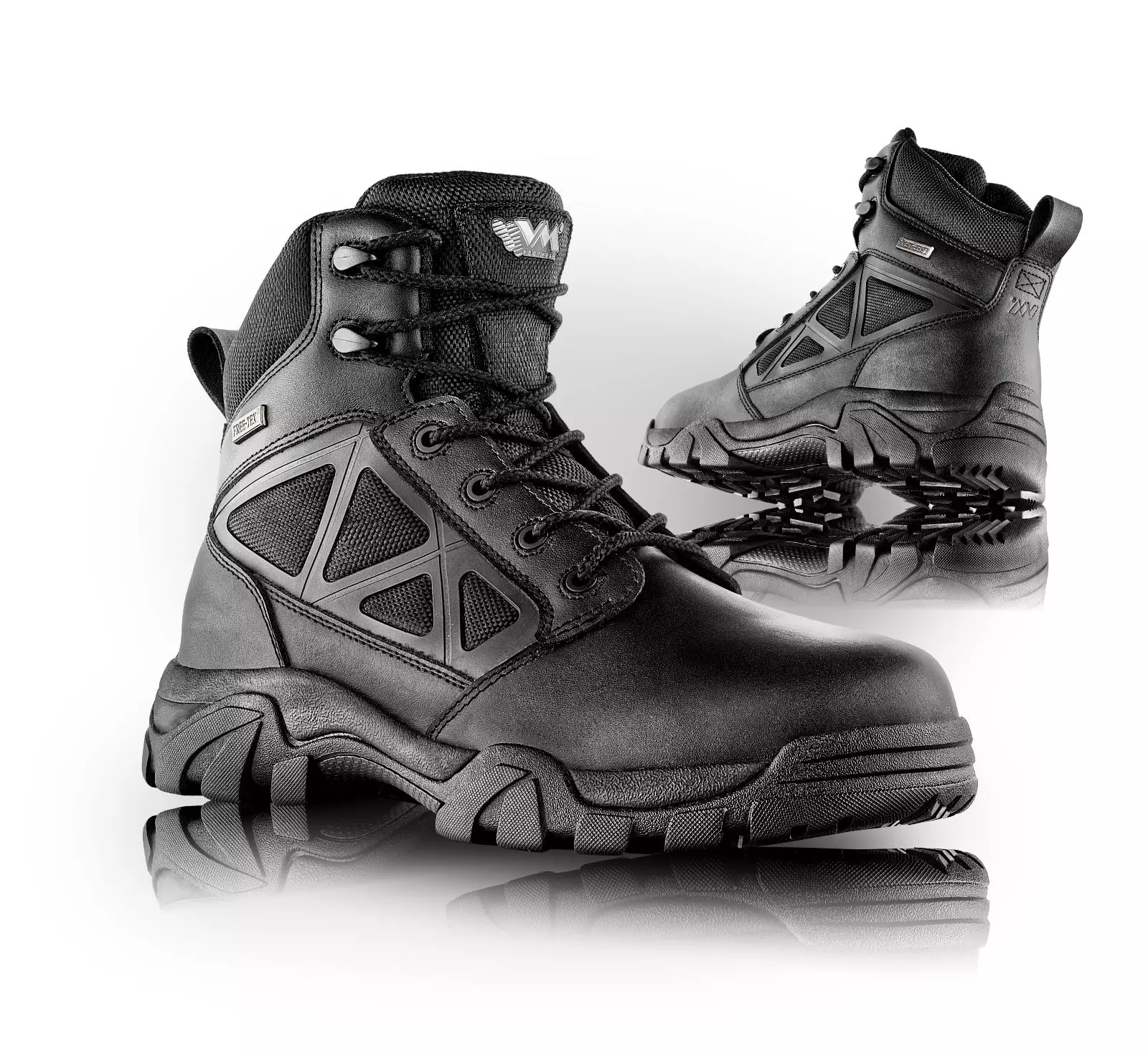 VM Footwear 6585-O6, WIGAN Tactical Occupational Ankle Shoes, O2, Black, image 1