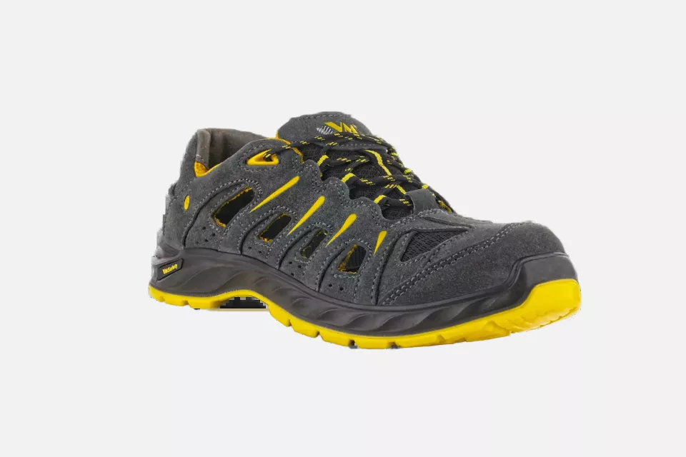 VM Footwear 2165-S1ESD, BILBAO Safety Sandals, S1, Gray/Yellow, image 1, gallery thumbnail