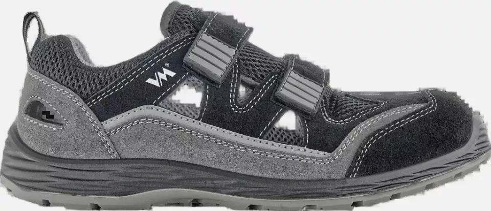 VM Footwear 2025-S1PLESD, LIVORNO Safety Sandals, S1P, Black/Gray, image 3, gallery thumbnail