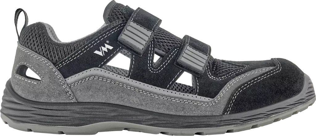 VM Footwear 2025-S1PLESD, LIVORNO Sicherheits-Sandalen, S1P, Schwarz/Grau, image 3
