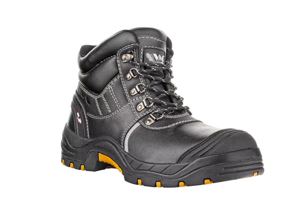 VM Footwear 2310-S3, LUXEMBURG Safety Ankle Shoes, S3, Black/Yellow, image 1, gallery thumbnail