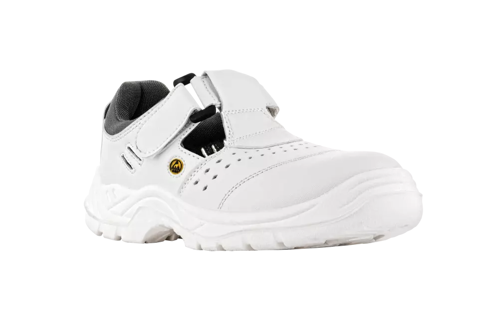 VM Footwear 2885S-S1ESD, BERN Safety Sandals, S1, White/Grey, image 1, gallery thumbnail