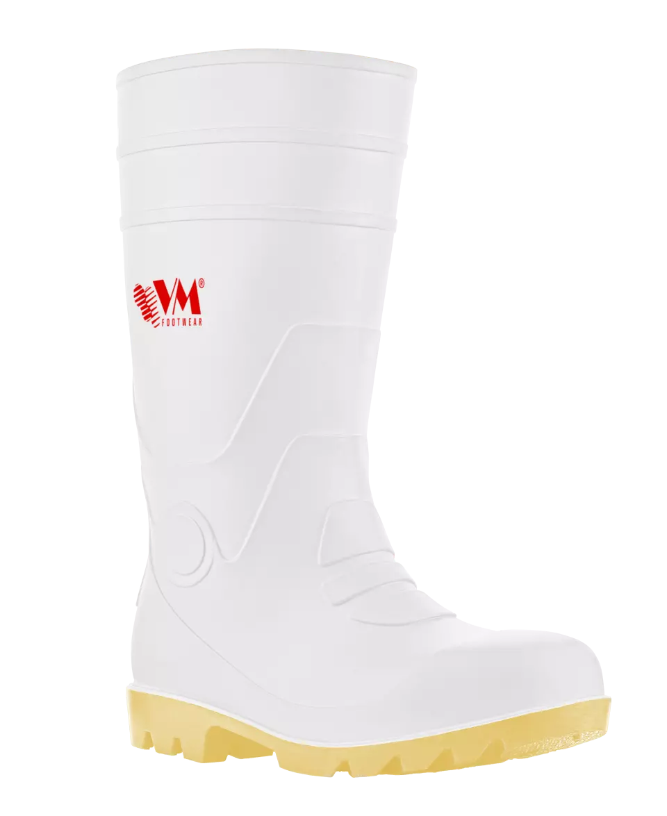 VM Footwear 1003-O4, NAGANO Occupational Rubber Boots, O4, White/Yellow, image 1, gallery thumbnail