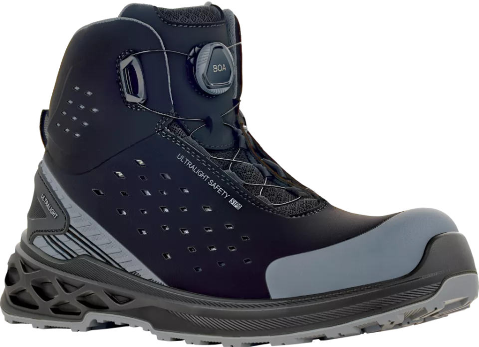 VM Footwear 3660-S1PSBOA, BERLIN Mid BOA Safety Shoes S1P ESD, Black, image 1, gallery thumbnail