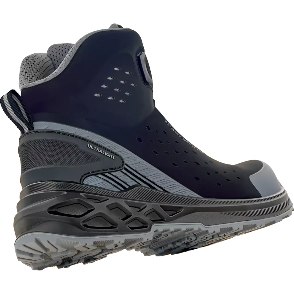 VM Footwear 3660-S1PSBOA, BERLIN Mid BOA Safety Shoes S1P ESD, Black, image 2, gallery thumbnail