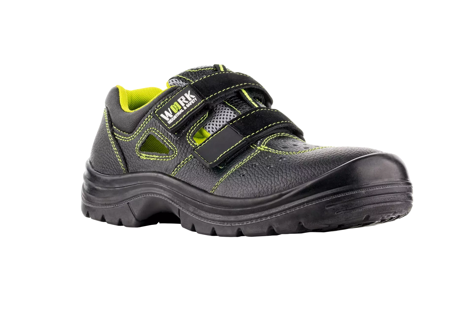 VM Footwear 3235-O1, UPPSALA Occupational Sandals, O1, Black/Lime, image 1