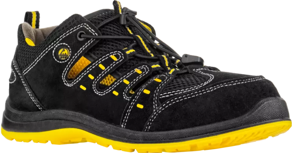VM Footwear 2115-S1ESD, MEMPHIS Safety Sandals, S1, Black/Yellow, image 1, gallery thumbnail