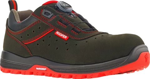 8195-O1PLBOA, VM Footwear NORIMBERK BOA Berufsschuhe, Schwarz/Rot