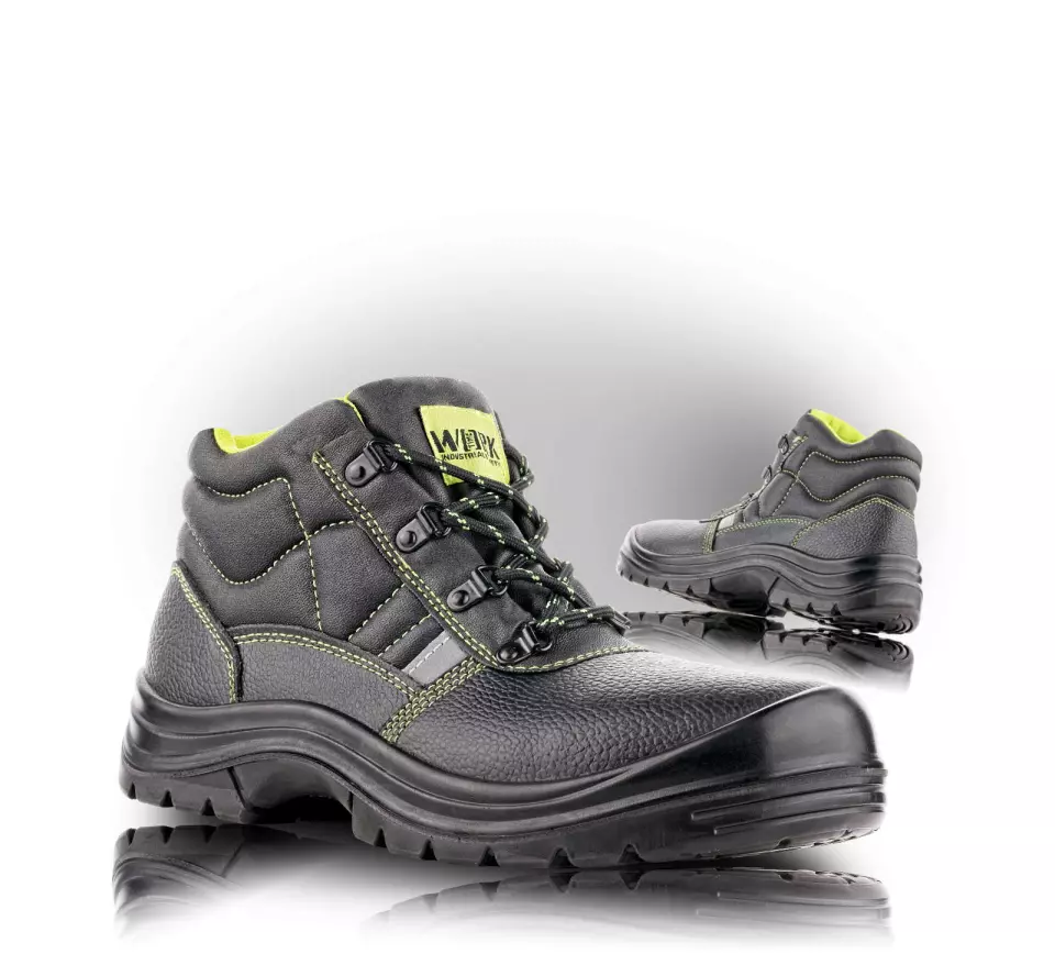 VM Footwear 3280-O2W, STOCKHOLM Occupational Ankle Shoes, S3, Black/Lime, image 1, gallery thumbnail