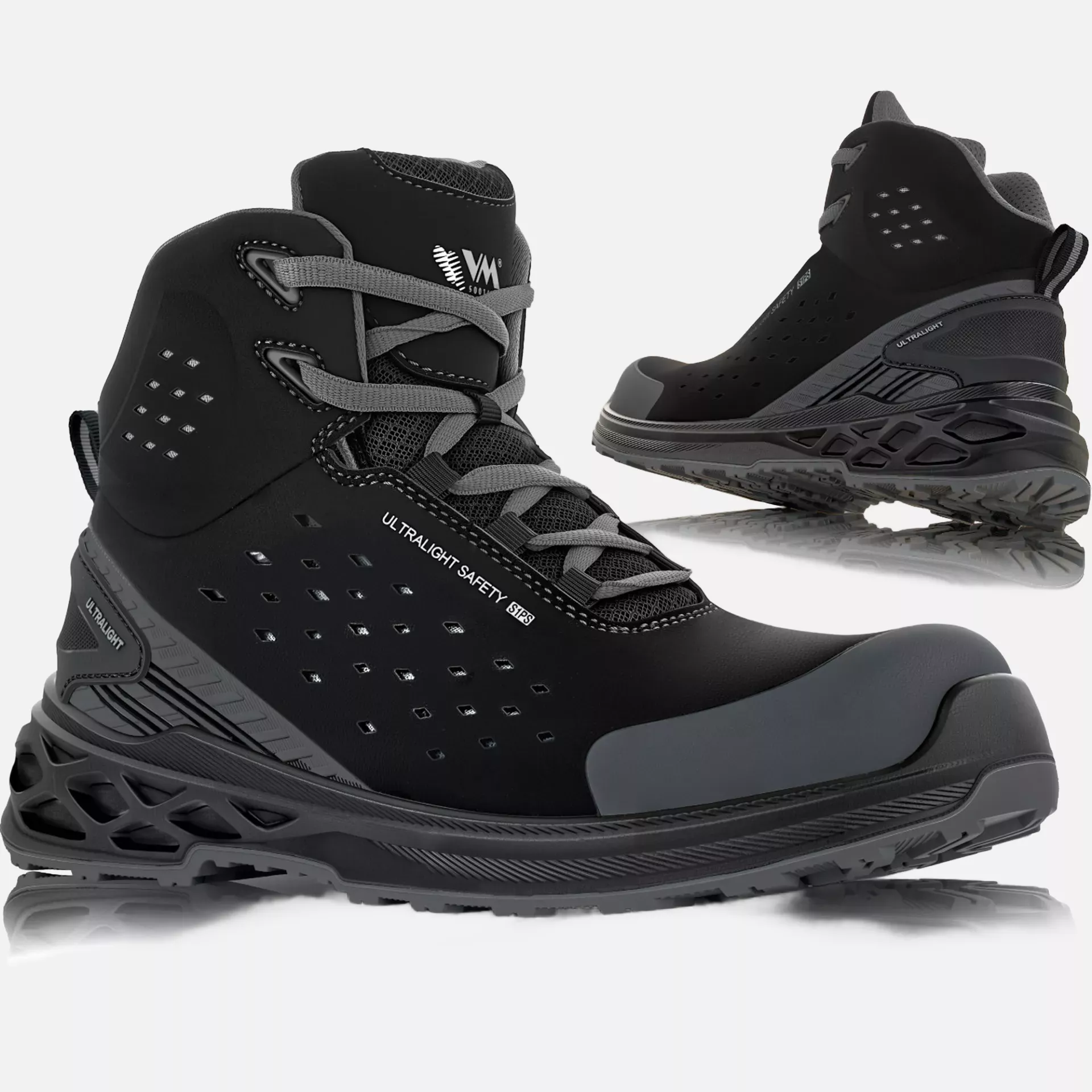 VM Footwear 3660-S1PSESD, BERLIN Sicherheitsstiefel S1P ESD, Schwarz, image 6