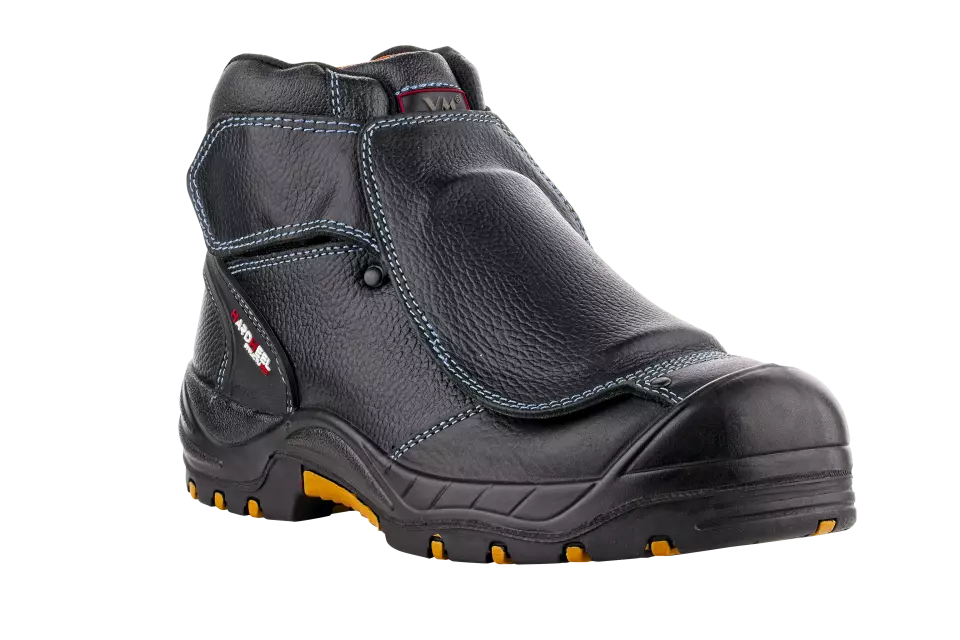 VM Footwear 2480-S3M, REYKJAVIK Safety Ankle Shoes, S3, Black/Yellow, image 1, gallery thumbnail