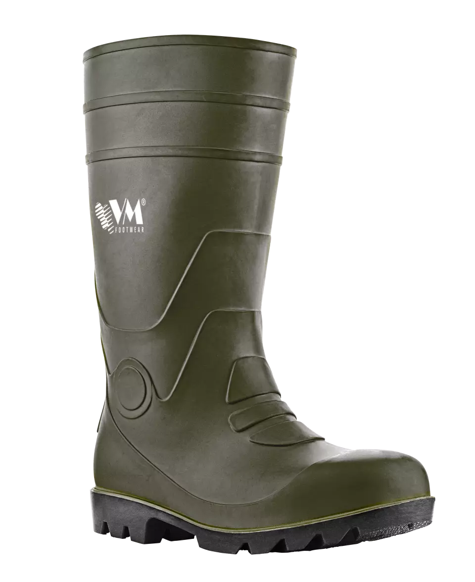 VM Footwear 1005-O4, FUKUOKA Occupational Rubber Boots, O4, Olive/Black, image 1, gallery thumbnail