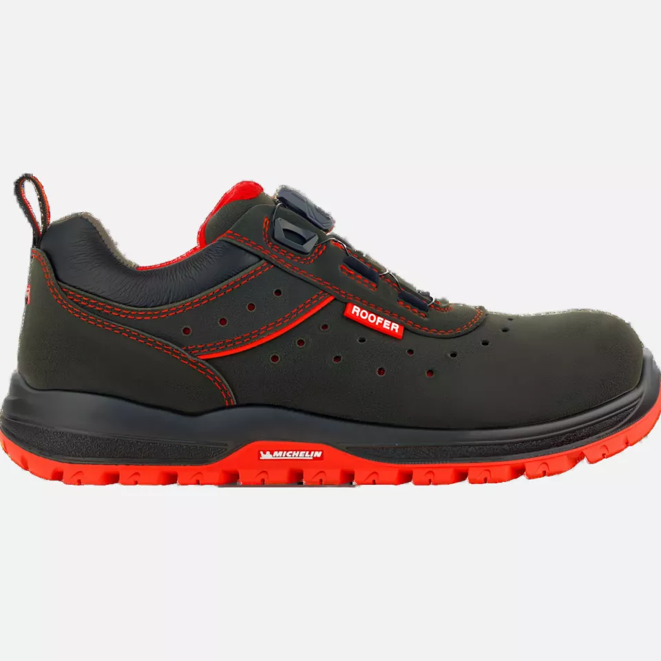 VM Footwear 8195-O1PLBOA, NORIMBERK BOA Occupational Shoes, Black/Red, image 5, gallery thumbnail