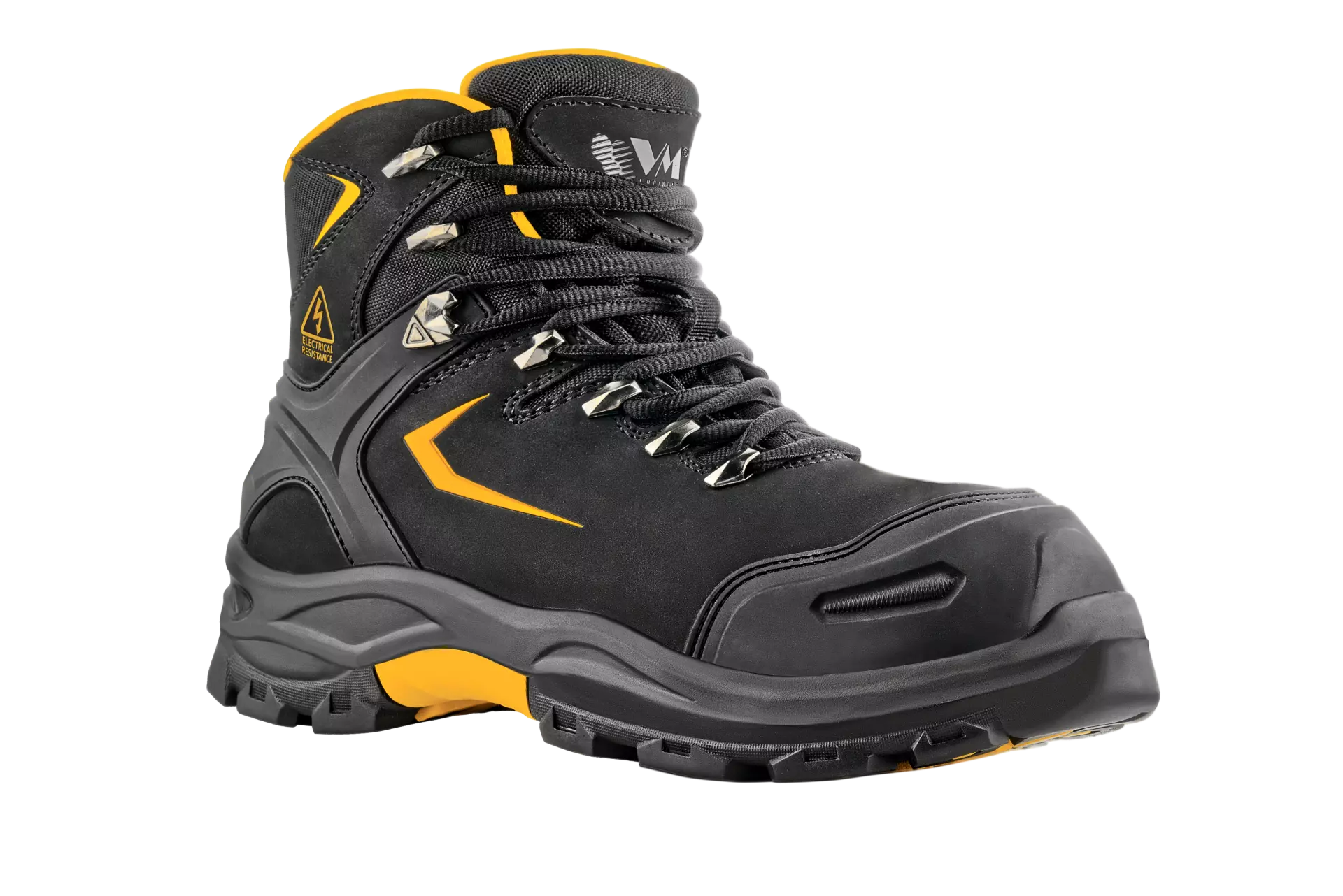 VM Footwear 6400-SBEP, WASHINGTON Dielectrical Safety Ankle Shoes, SBEP, Black/Yellow