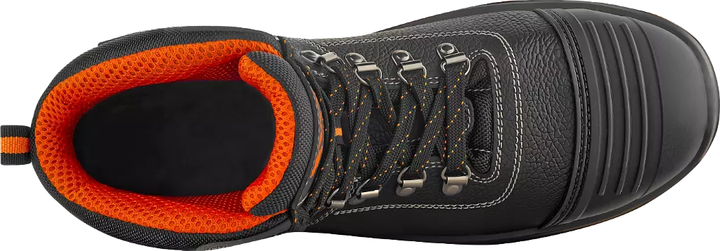 VM Footwear 5290-S2PL, HAMBURG ASPHALT Safety Ankle Shoes, SB, Black/Orange, image 4