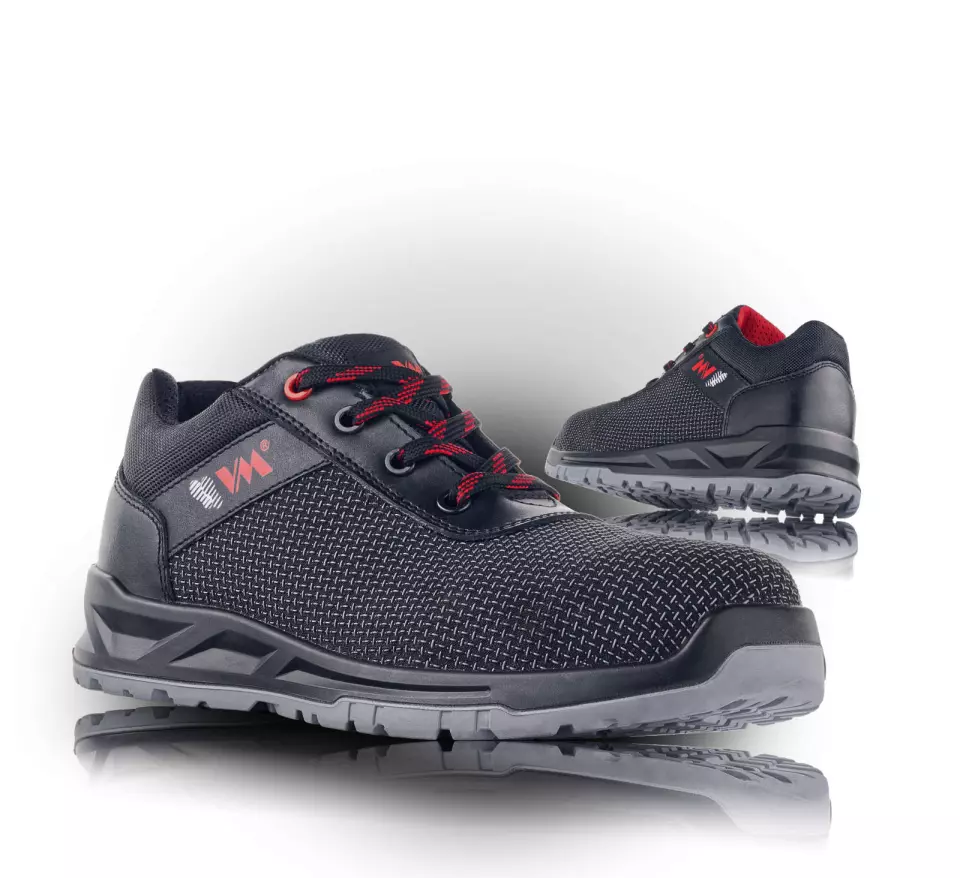 VM Footwear 5625-S3, TAMPERE Sicherheitshalbschuhe, S3, Schwarz/Rot, image 1, gallery thumbnail