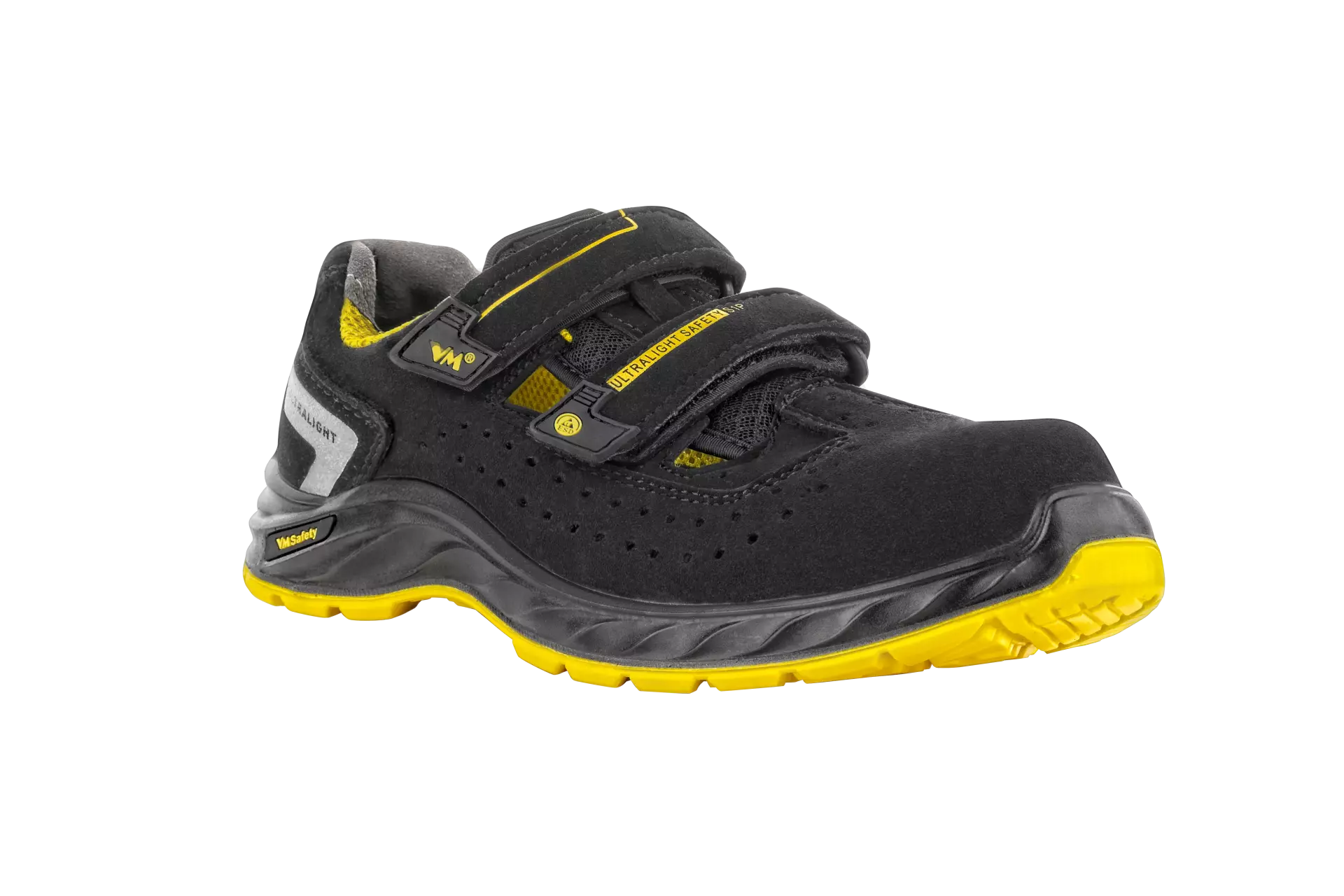 VM Footwear 2275-S1PLESD, EDMONTON Safety Sandals, S1P, Black/Yellow, image 1