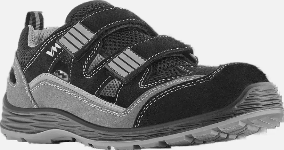 VM Footwear 2025-S1PLESD, LIVORNO Safety Sandals, S1P, Black/Gray, image 1, gallery thumbnail