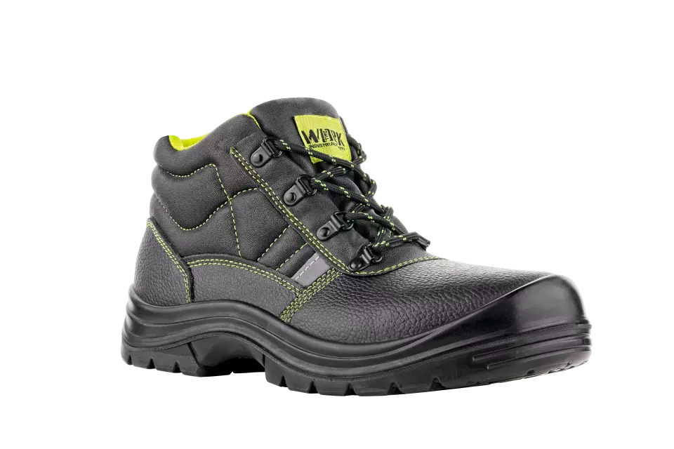 VM Footwear 3280-S1, STOCKHOLM Safety Ankle Shoes, S1, Black/Lime, image 1, gallery thumbnail