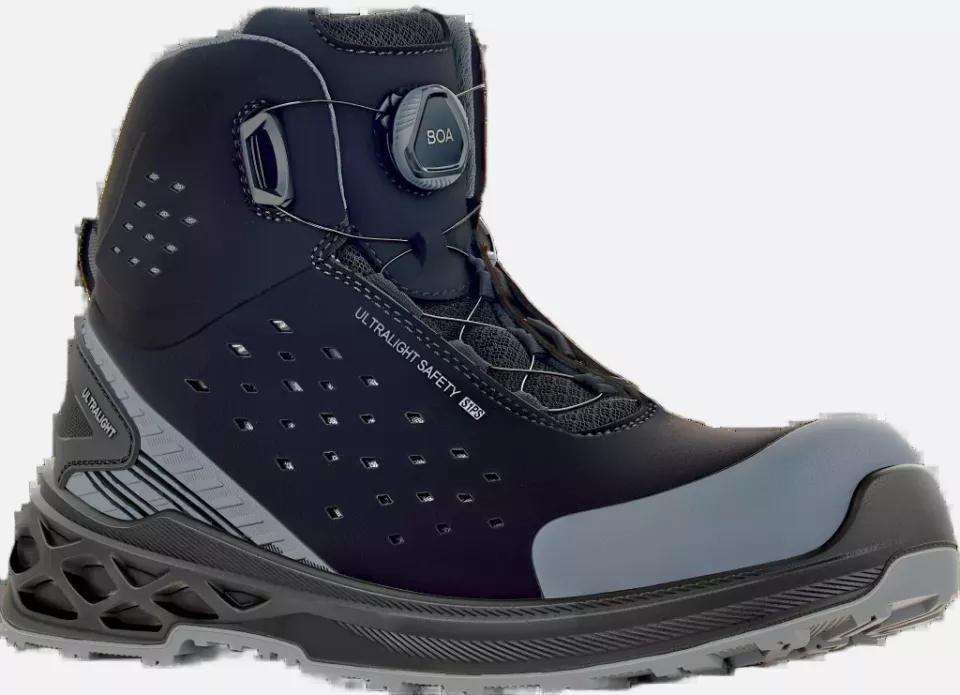 VM Footwear 3660-S1PSBOA, BERLIN Mid BOA Safety Shoes S1P ESD, Black, image 1, gallery thumbnail