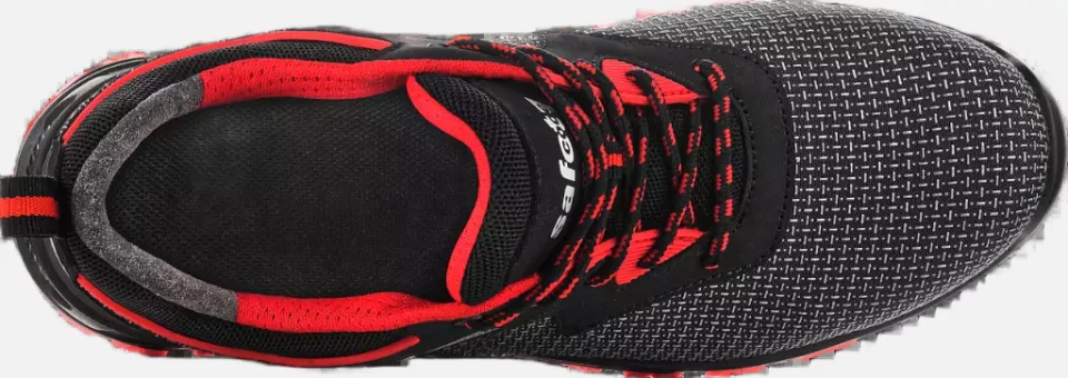 VM Footwear 8185-S3ESD, MILWAUKEE Safety Low Shoes, S3, Black/Red, image 4, gallery thumbnail