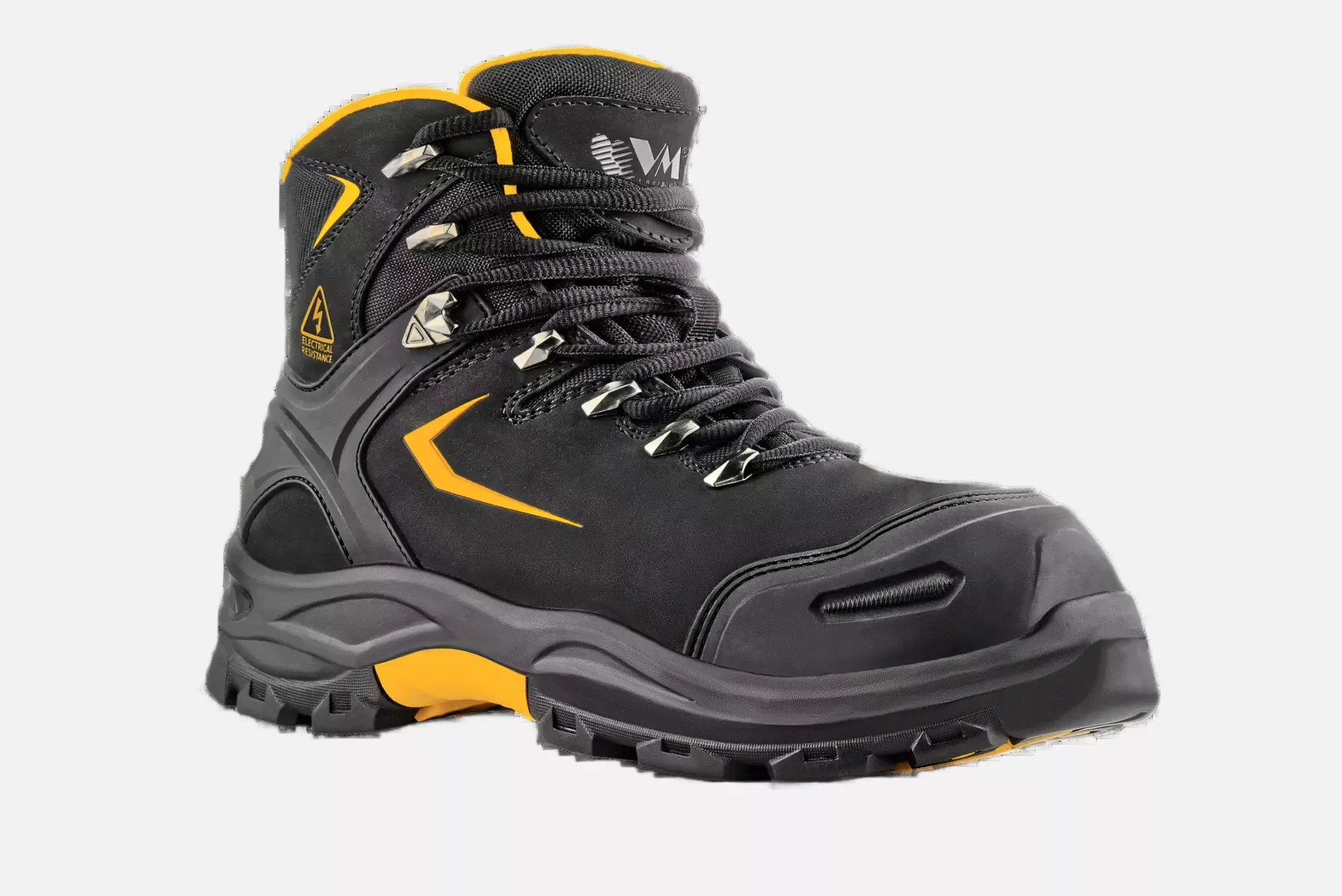 VM Footwear 6400-SBEP, WASHINGTON Dielectrical Safety Ankle Shoes, SBEP, Black/Yellow, image 1