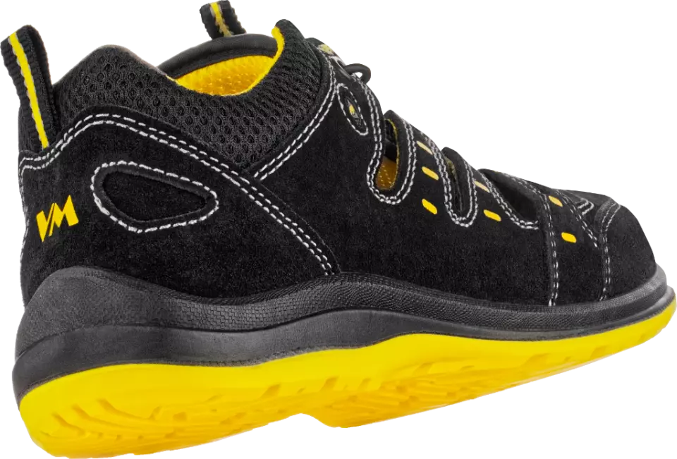 VM Footwear 2115-S1ESD, MEMPHIS Safety Sandals, S1, Black/Yellow, image 2, gallery thumbnail