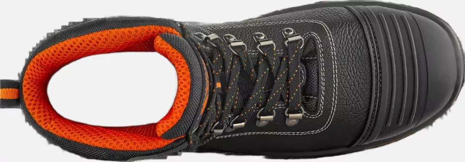 VM Footwear 5290-S2PL, HAMBURG ASPHALT Safety Ankle Shoes, SB, Black/Orange, image 4, gallery thumbnail