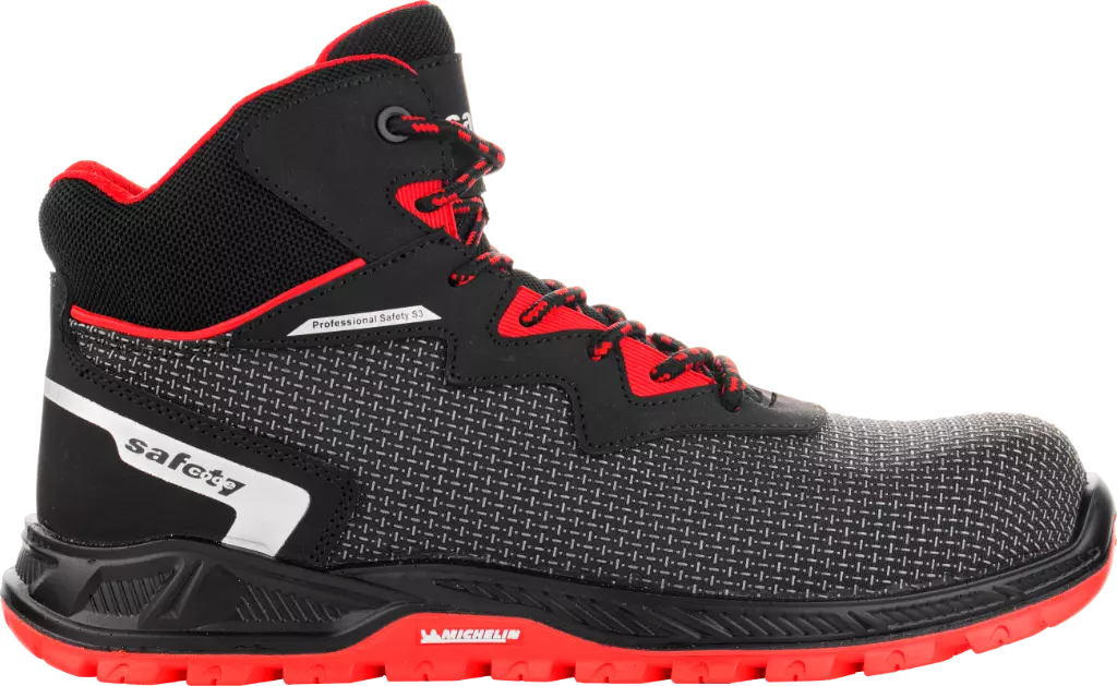 VM Footwear 8180-S3ESD, SACRAMENTO Sicherheitsstiefel, S3, Schwarz/Rot, image 3